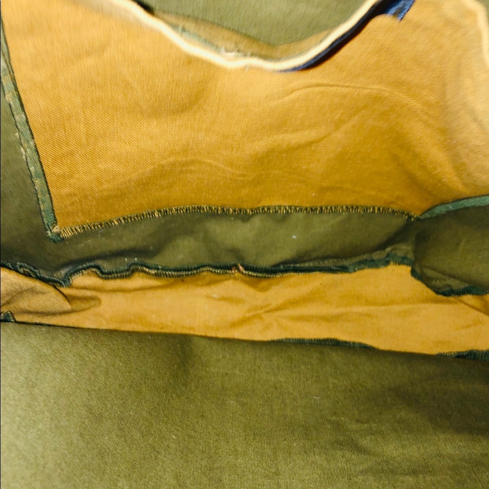 Side Body Bag Real Cow Hid Canvas Leather Strap - Picture 15 of 15